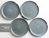 MĘSER 934110 Seria Filippa, Ceramiczny zestaw zastawy stołowej dla 4 osób, Nowoczesny kombinowany zestaw zastawy stołowej składający się z 16 sztuk; Plates, bowls and cups with reactive glaze in green and black, Stoneware, Green