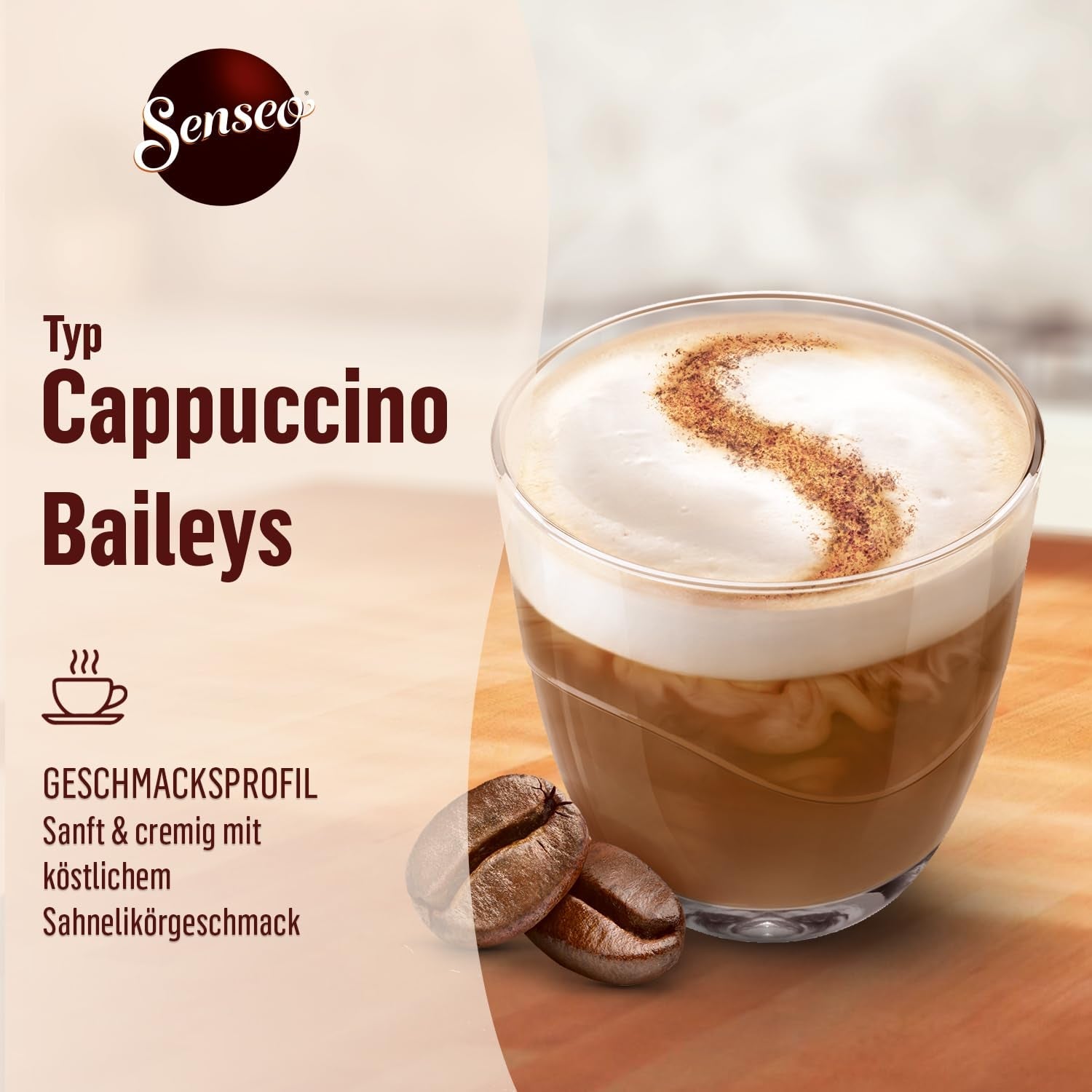 Płatki Senseo Typ Cappuccino Baileys, 5 x 8 Getränke, 40 kapsułek Kaffeepads