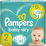 Pieluszki Pampers Baby-Dry rozmiar 8, 43 pieluchy, od 19 kg, opakowanie Jumbo+