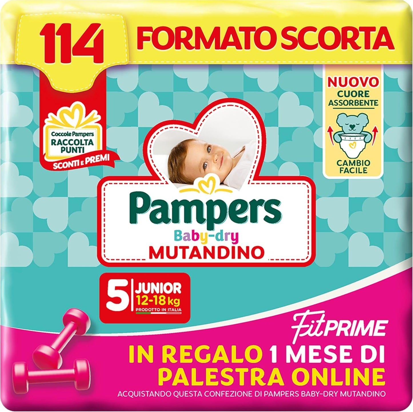 Pampers Baby Dry Pants i pieluszki Fit Prime Maxi, rozmiar 138, rozmiar 4 (8-15 kg), 1 miesiąc bezpłatnie online na siłowni
