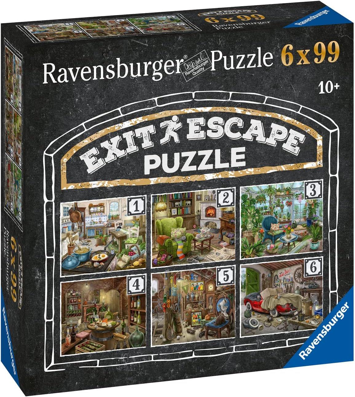 Puzzle Ravensburger EXIT - Upiorny Dwór - 6X 99-elementowe puzzle dla miłośników puzzli dla dorosłych i dzieci w wieku od 10 lat Puzzle Naty Shop