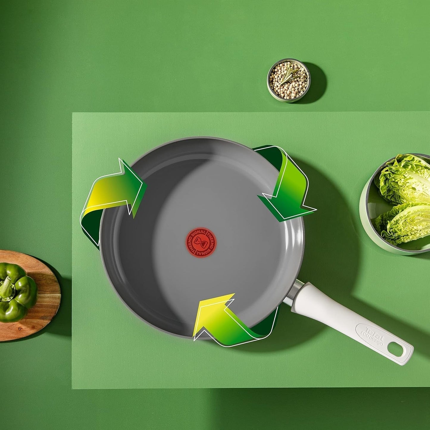 Tefal C42706 Renowacja na patelni 28 cm z uszczelką ceramiczną Garnki i patelnie Naty Shop