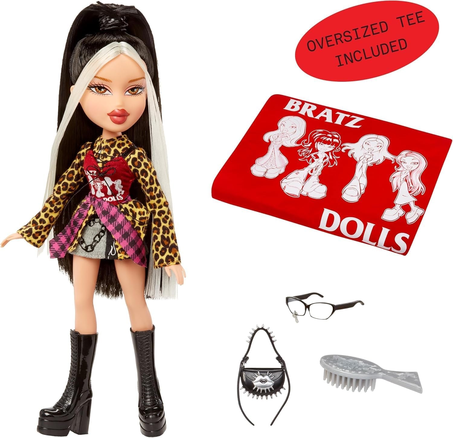 Modna lalka w stylu T-shirtu Bratz Stylin' Jade zawiera akcesoria Urocza zabawka dla dziewczynki