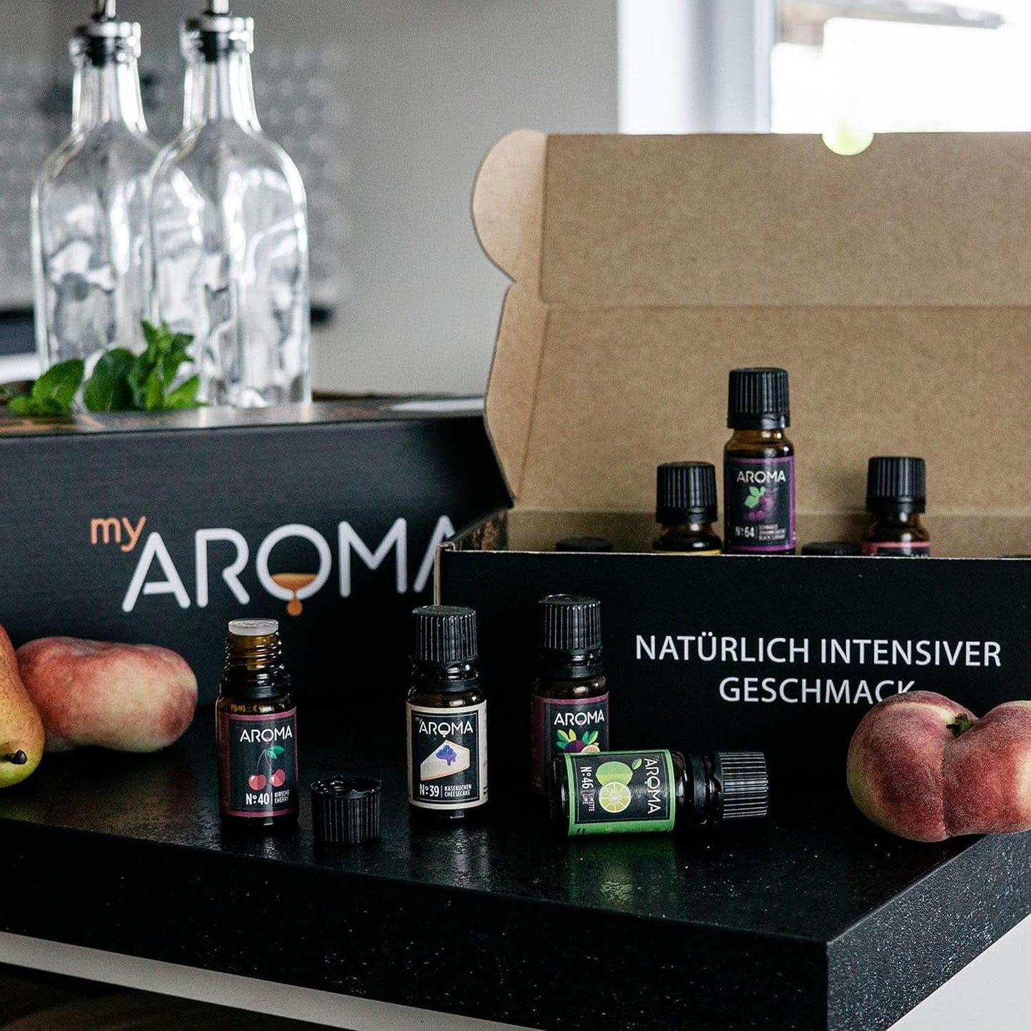 Myaroma | Zestaw: Las i łąka - Czysty naturalny aromat o smaku owocowym i o smaku owocowym (5 x 10 ml) | Bezcukrowe i niesłodzone słodziki Naty Shop