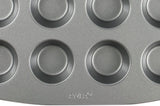 CSB111 Antihaftbeschichtete Mini-Muffinform Mit 24 Löchern Aus Karbonstahl, Edelstahl, Silver, 39,4 X 24,6 X 2,1 Cm Formy i blachy do pieczenia Naty Shop
