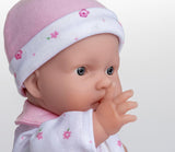 JC Toys La Baby Kaukaski zestaw lalek dla niemowląt - 28 cm miękka, zmywalna lalka, odpinany różowy strój z kapeluszem, kocykiem i smoczkiem, dla lalek od 12 miesięcy Naty Shop
