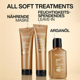Redken maska do włosów do włosów suchych i łamliwych, rewitalizuje i nawilża, z kompleksem keratyny i olejkiem arganowym, All Soft Heavy Cream, 1 x 250 ml Naty Shop maska do włosów