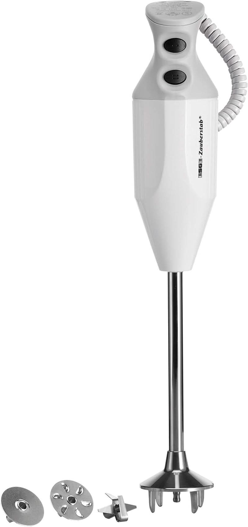 ESGE Zauberstab P 200 Profi, Stabmixer Weiß Inkl. Zubehör, Bis Zu 17,000 U/Min, 90860, Weiß/Grau Kitchen Naty Shop
