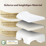 SAHEYER Poduszka do spania bocznego z ramieniem, ergonomiczna poduszka ortopedyczna, poduszka z pianki memory na szyję i ramiona, poduszka na szyję z ramionami o wielu kątach dla wielu pozycji spania (biała) Poduszki ortopedyczne na szyję Naty Shop