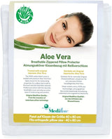 Mediflow 5223 Aloe Vera Action poduszka wodna, ortopedyczna poduszka podtrzymująca kręgosłup szyjny, 40X80cm, biała, 1 sztuka (1 opakowanie) Poduszki standardowe Naty Shop