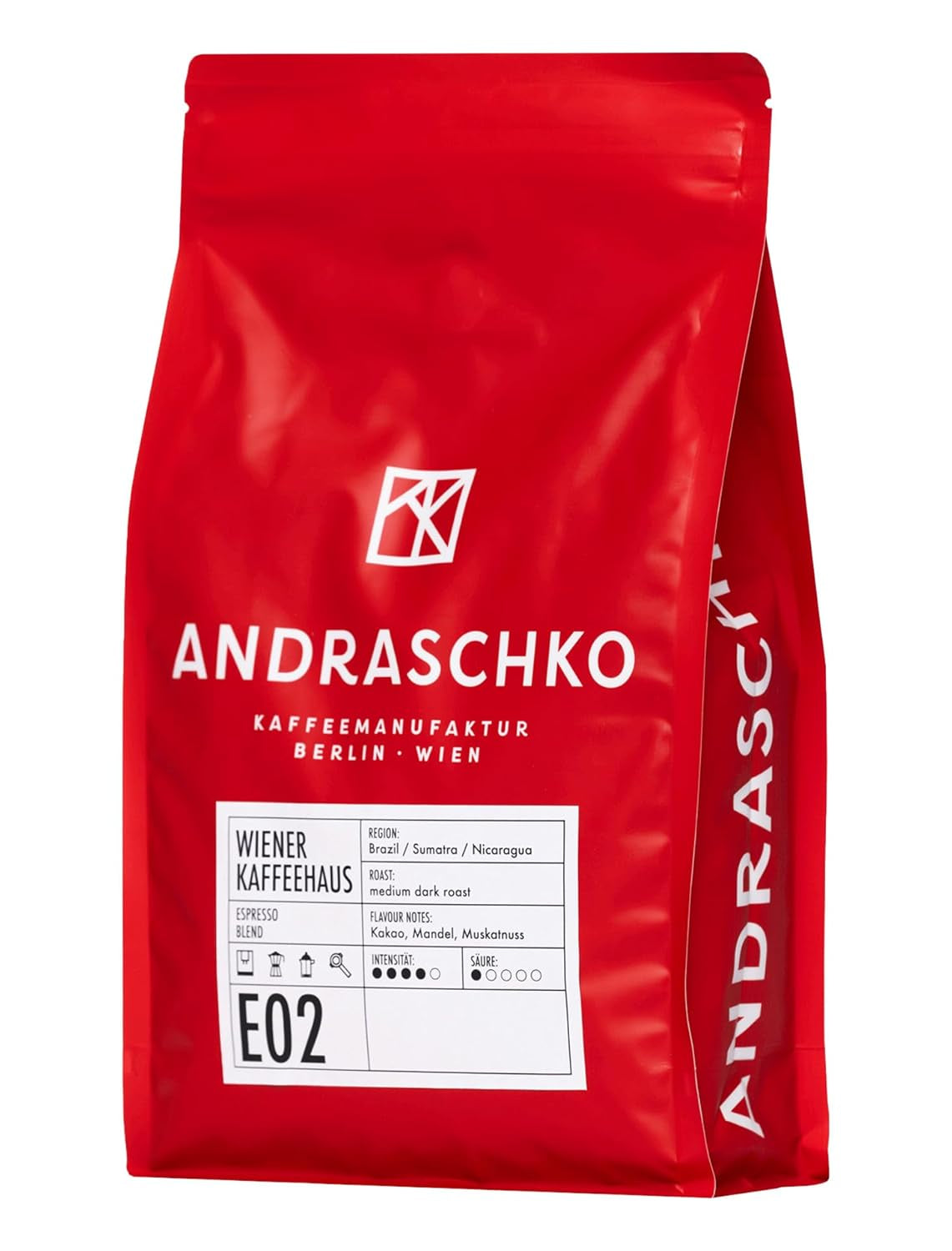 Espresso Bohnen - Wiener Kaffeehausmischung Espresso Blend - łagodna Röstung mit 100% Arabica aus 7 Herkunftsländern - frisch in Berlin geröstet - 1kg