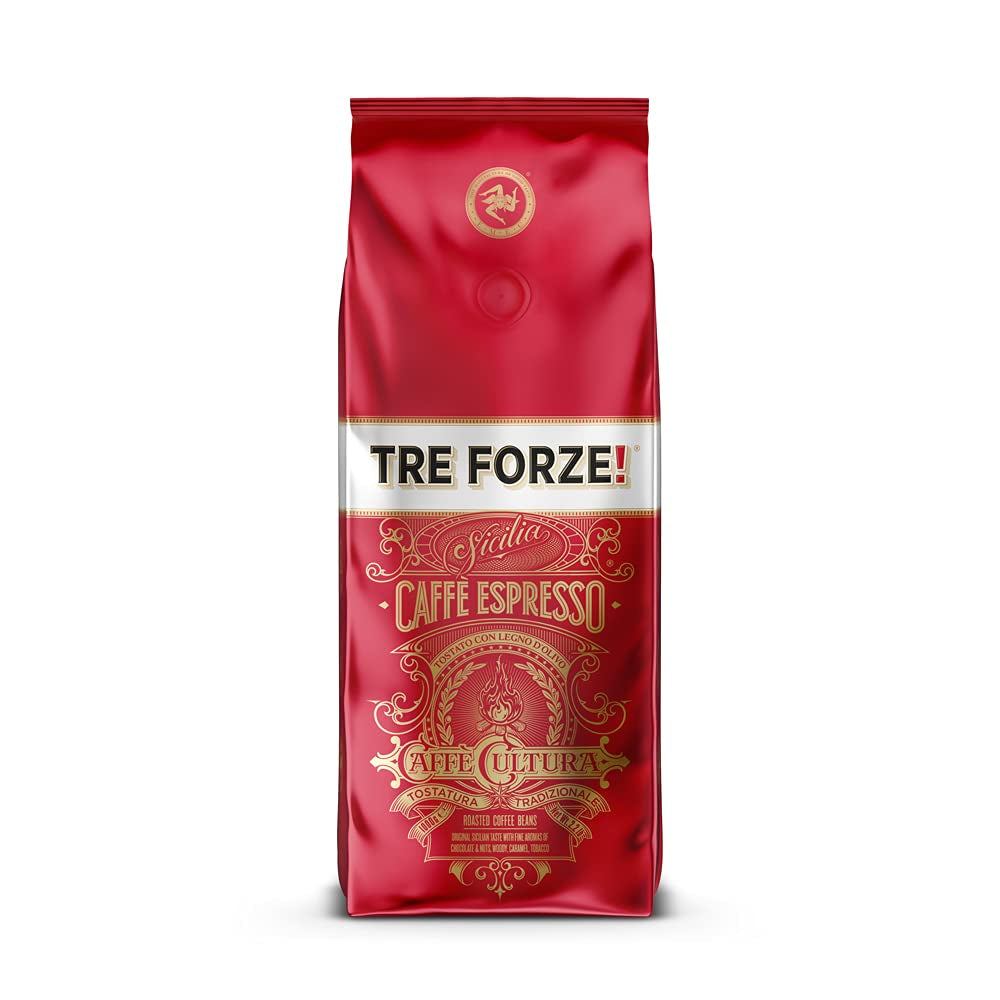 Espresso Caffè - 1kg Ziarna espresso Tradycyjna Röstung über Olivenholzfeuer In Handarbeit - Premium Kaffeebohnen für Vollautomat und Siebträger