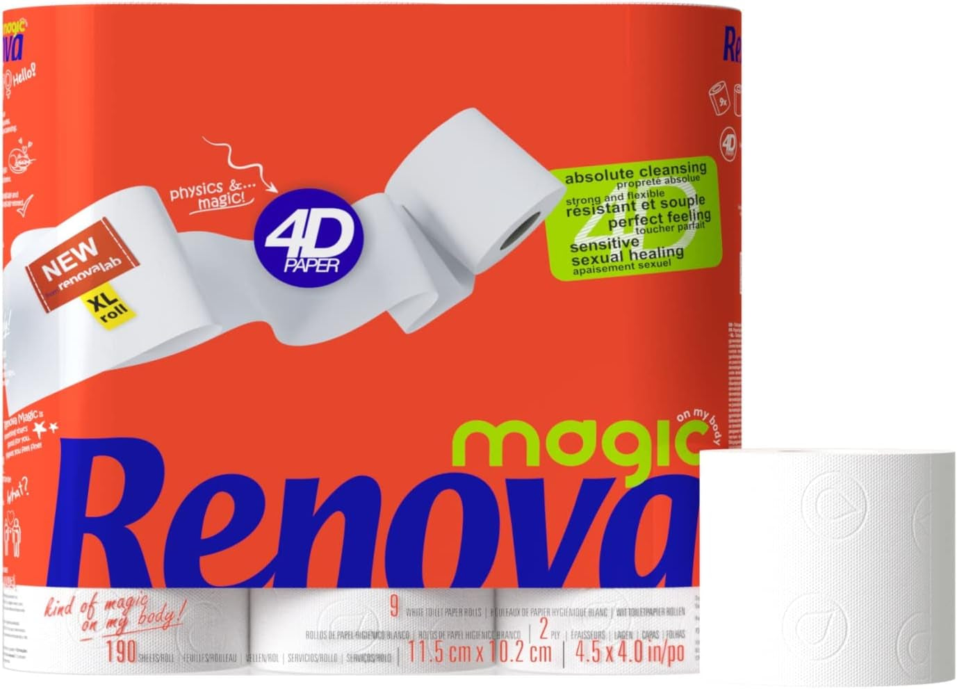 Papier toaletowy Renova, 7 opakowań po 9 rolek - łącznie 63 rolki
