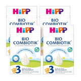 HiPP 3 Organic Combiotik (4 x 600g), mleko następne od 10 miesiąca życia, z naturalnymi kulturami kwasu mlekowego, witaminami C i D, GOS, Omega-3 (DHA, ALA), najwyższej jakości organicznej