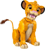 Lego — Disney Simba, młody król lew, zabawka do budowania do kolekcji z kreatywnymi figurkami zwierząt, relaksujące zajęcia dla dorosłych, pomysł na prezent dla kobiet 43247 Zestawy do budowania Besuche den LEGO-Store