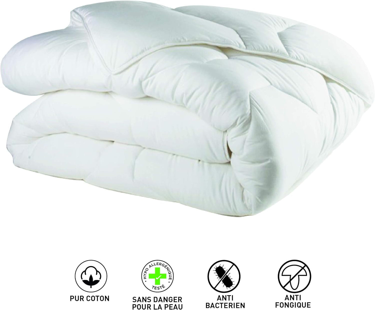 Blanrève Cthalvd011420 Poszwa na kołdrę Hollofil Allerban ciepła bawełna biała 140 x 200 cm Kołdry i kołdry Naty Shop