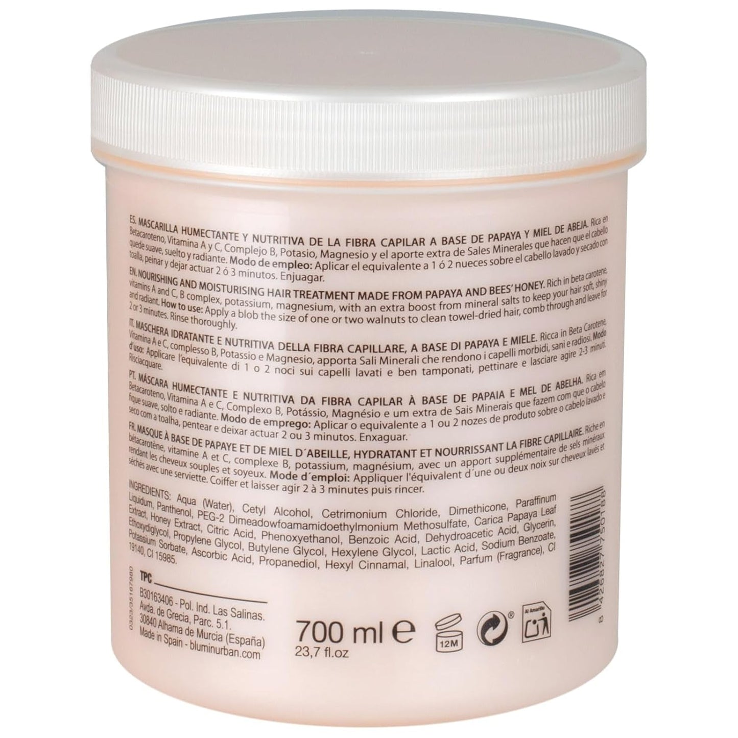 Maska do włosów z papają i miodem, maska do włosów Naty Shop 700 ml