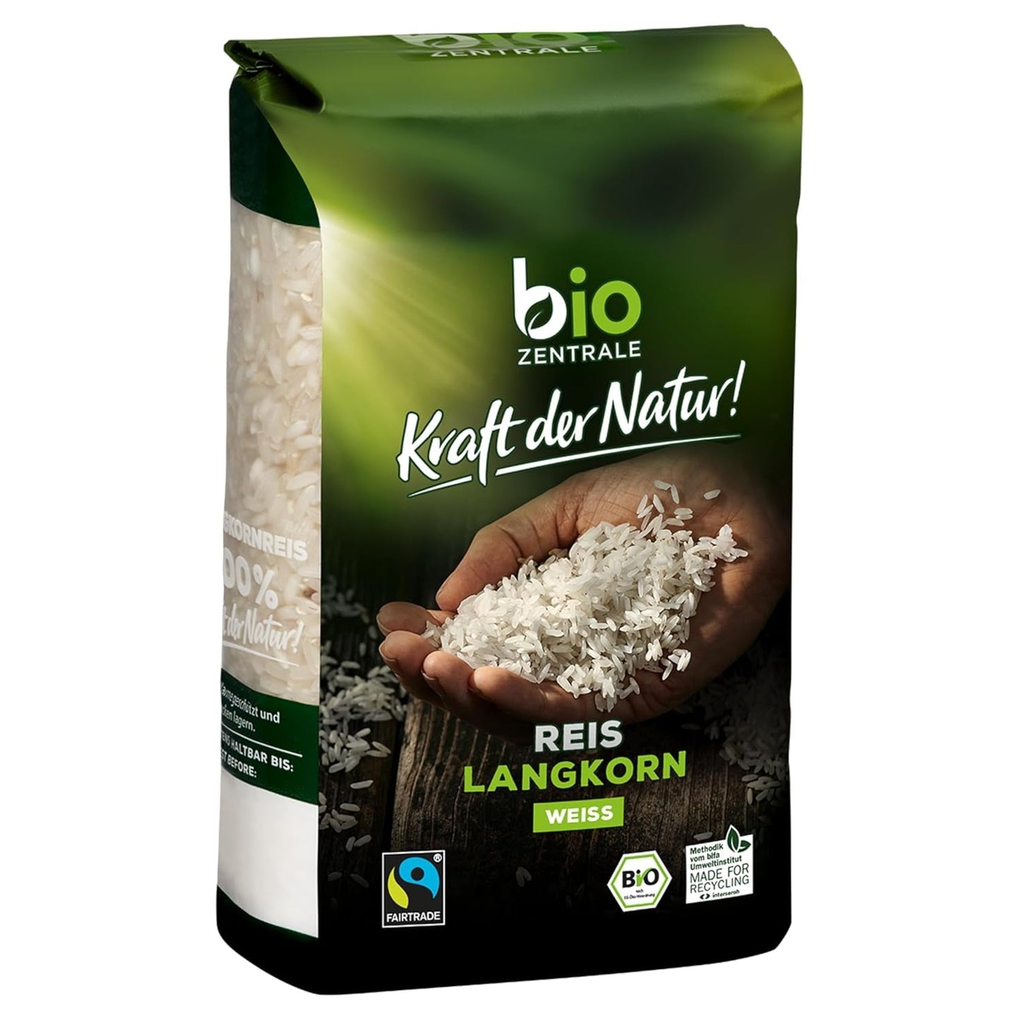 Biocentralny biały ryż Basmati | 7 x 500g | Certyfikat Fairtrade | Tradycyjne zboża | Idealny do dań orientalnych i curry | Opakowania łatwo nadające się do recyklingu (monofolia)