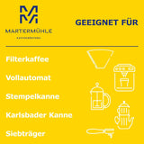 Kawa ziarnista Martermühle Gwatemala 1kg mocna | arabski | Smaki: Orzechy laskowe, Lekkie przyprawy, Czekolada z winogronami | Jasno palone całe ziarna kawy, Niska kwasowość