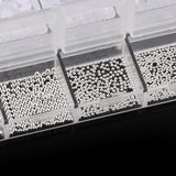 Nail Art Strasssteine ​​​​1 Schachtel, Nail Charms, 12 Typen Weiße Perlen Für Nägel, Flatback Rhinestones, Klein Edelstahl-Perlen, Nagel Deko, Nagel Zubehör