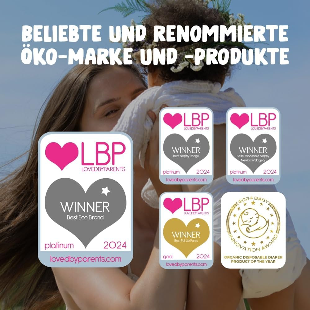 Eco Pieluchy Eco by Naty Baby Eco Diapers - pieluszki organiczne premium, ekologiczne, wykonane z materiałów pochodzenia roślinnego, idealne dla wrażliwej skóry dziecka (rozmiar 5 - 80 sztuk)