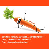 Freche Freunde Organiczny makaron warzywny „Marchew” 25% zawartości warzyw Wegański 6 opakowań (6 x 300 g)