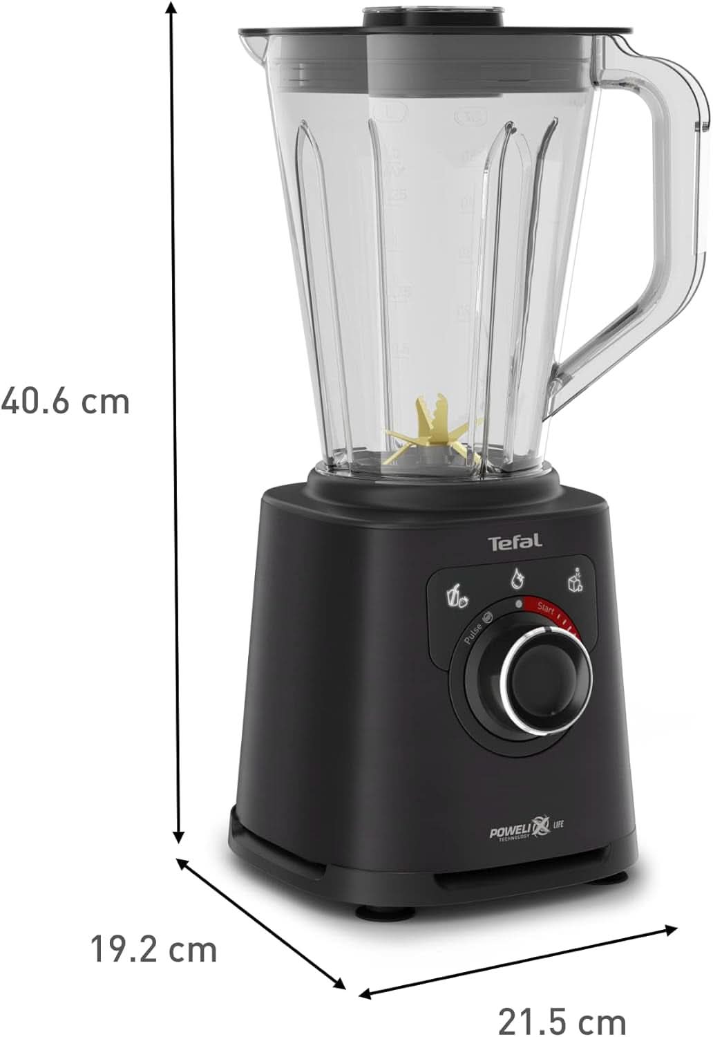 Mikser stojący Tefal Perfectmix+, 3 programy automatyczne, Powelix-Klingentechnologie, system chłodzenia powietrzem, pojemność 2 l, Tritan-Behälter, Inkl. Spatel, Schwarz, BL88A831 Kuchnia Naty Shop