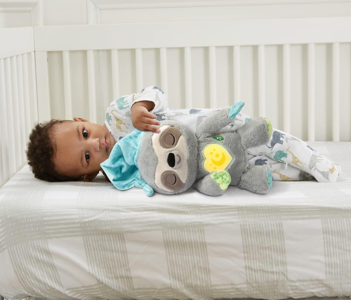 VTech Baby Schnarchi, śpiący leniwiec - Urocza pluszowa zabawka, która pomoże Ci zasnąć - Z naturalnymi i codziennymi dźwiękami, muzyką i nocnym światłem - Dla dzieci od urodzenia Bebe Toys Naty Shop