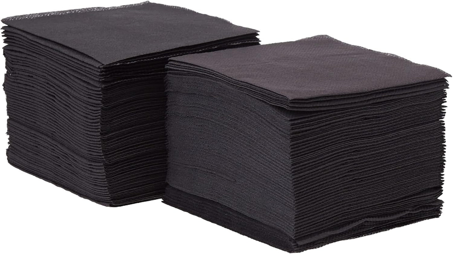 Saten Ser22104961 Koktajl, serwetki 20 X 20, 2 warstwy, 1/4 złożenia, 100 serwetek, Punta-Punta, czarny