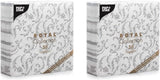 Papstar, 50 serwetek „ROYAL Collection” 1/4-krotnie 40 cm x 40 cm szare „Damascato”, #85005