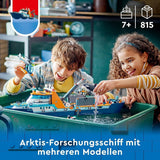 LEGO City Arktyczny statek badawczy, duża pływająca łódź zabawkowa z helikopterem, ponton, łódź podwodna Rov, wrak Wikinga, 7 minifigurek i figurka orki, prezent dla dzieci w wieku od 7 lat 60368 Zestawy do budowania Kup w sklepie LEGO