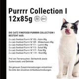Catz Finefood Purrrr Collection I - Monoproteinowa mokra karma dla kotów - bez zbóż, bez cukru, hipoalergiczna - o wysokiej zawartości mięsa - Mokra karma dla kotów w opakowaniach zbiorczych - w saszetkach, 85g (12 opakowań)
