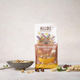 Premium chrupiące musli z orzechami włoskimi i amarantusem Allos | Organiczne musli | Musli z orzechami | Płatki owsiane | Płatki śniadaniowe | wegańskie | Opakowanie 6 sztuk (6 x 400g)