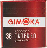 Gimoka Kaffeekapseln Espresso Intenso Kaffeemischung, Intensität 12-144 Kapseln Kompatibel mit Lavazza* A Modo Mio* Haushalts-Espressomaschinen, 144 Stück (4 x 36 Getränke) Hergestellt in Italy