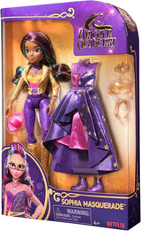 Unicorn Academy Deluxe Masked Ball Sophia - lalka 24 cm z popularnej serii Netflix z 2 strojami, klasycznym przebieraniem i odgrywaniem ról, wiek 4+ Naty Shop Dolls