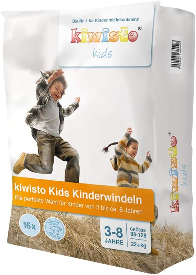 Pieluszki dla dzieci w wieku od 3 do 8 lat - 22+ kg - obwód bioder 55-66 cm - 16 pieluszek