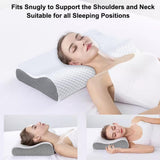 Ecosafeter Memory Foam Poduszka podtrzymująca szyję Ergonomiczna poduszka pod szyję do różnych pozycji spania ze zdejmowanym pokrowcem Poduszki ortopedyczne szyjki macicy Naty Shop