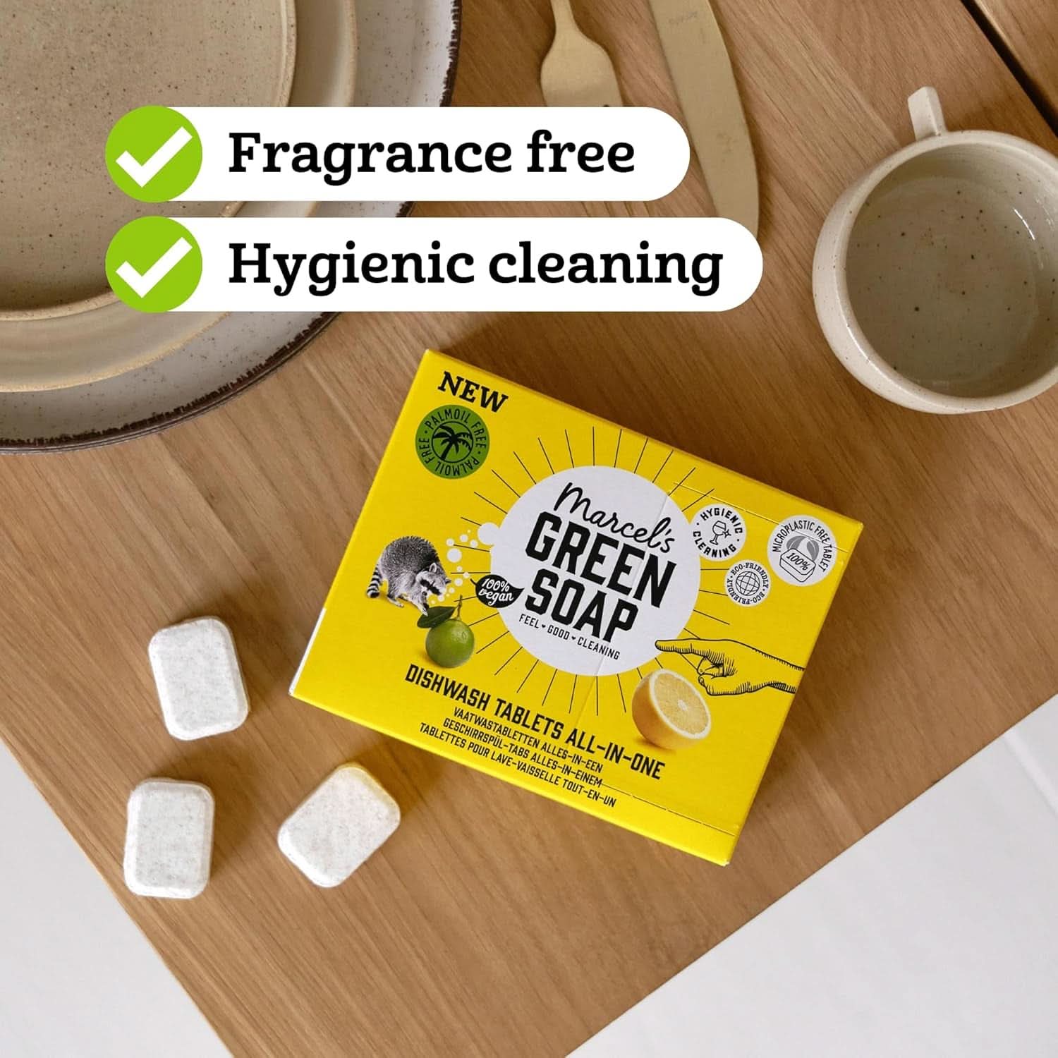 Marcel'S Green Soap Tabletki do zmywarki All-In-One - Grejpfrut i Limonka - 25 sztuk Detergenty kuchenne Naty Shop