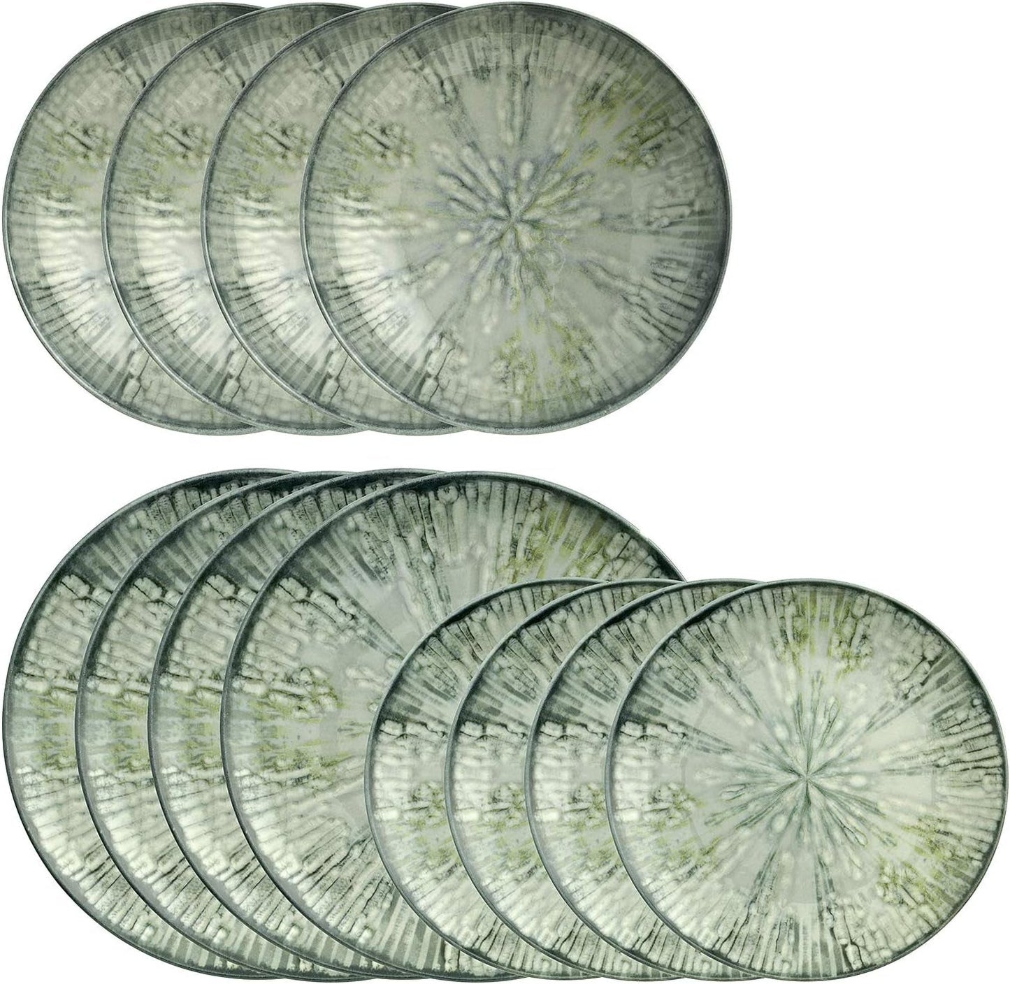 Zestaw naczyń obiadowych z szarej porcelany Fusion 67351GA2, 12 sztuk