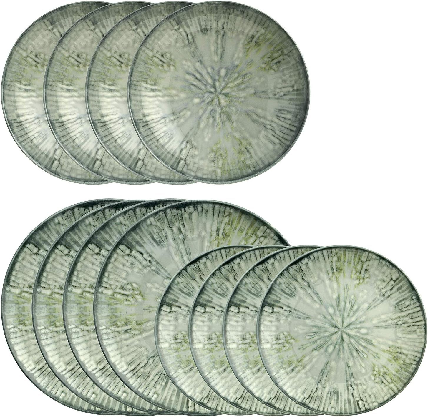 Zestaw naczyń obiadowych z szarej porcelany Fusion 67351GA2, 12 sztuk