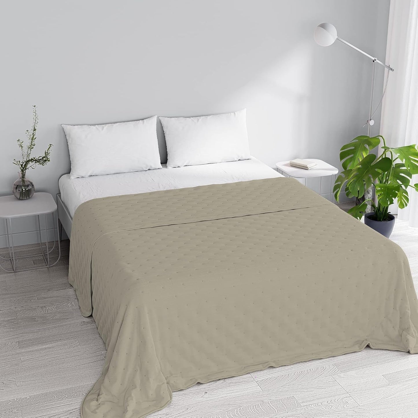 Włoska pościel kołdra letnia CHIC mikrofibra DOUBLE 250X250Cm brąz Kołdry i kołdry Naty Shop