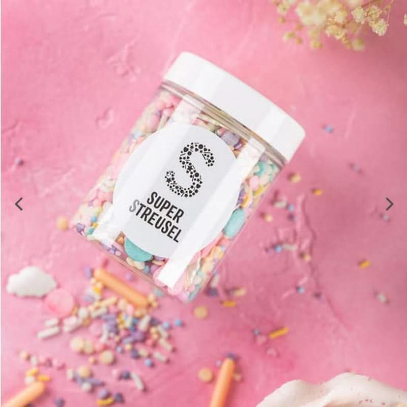 Super Streusel Carusel Pastel, posypka w pastelowych kolorach, 90 gramów Sprinkles Naty Shop