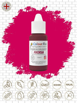 Sugarflair Colourflex Fuksja Barwnik spożywczy na bazie oleju, wysoce skoncentrowany płynny barwnik spożywczy, barwnik spożywczy do śmietany, czekolady, ciasta, kremówki, lukieru i nie tylko - 15ml
