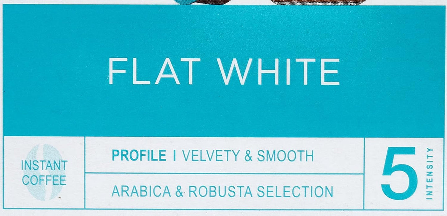 NESCAFÉ Dolce Gusto Flat White, 48 Kaffeekapseln, Arabica i Robusta Bohnen, Cremig-Milchiger Genuss, Kaffeekreation, Coffee-Shop Trend, Aromaversiegelte, opakowanie 9 sztuk (3x16 Kapseln)