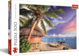 Trefl - Wyspa Bora-Bora - 500 elementów Puzzle - Zrób to sam wakacje Widok Puzzle Kreatywna rozrywka Zabawa Klasyczne puzzle dla dorosłych i dzieci Puzzle 10+ Naty Shop Domyślny tytuł
