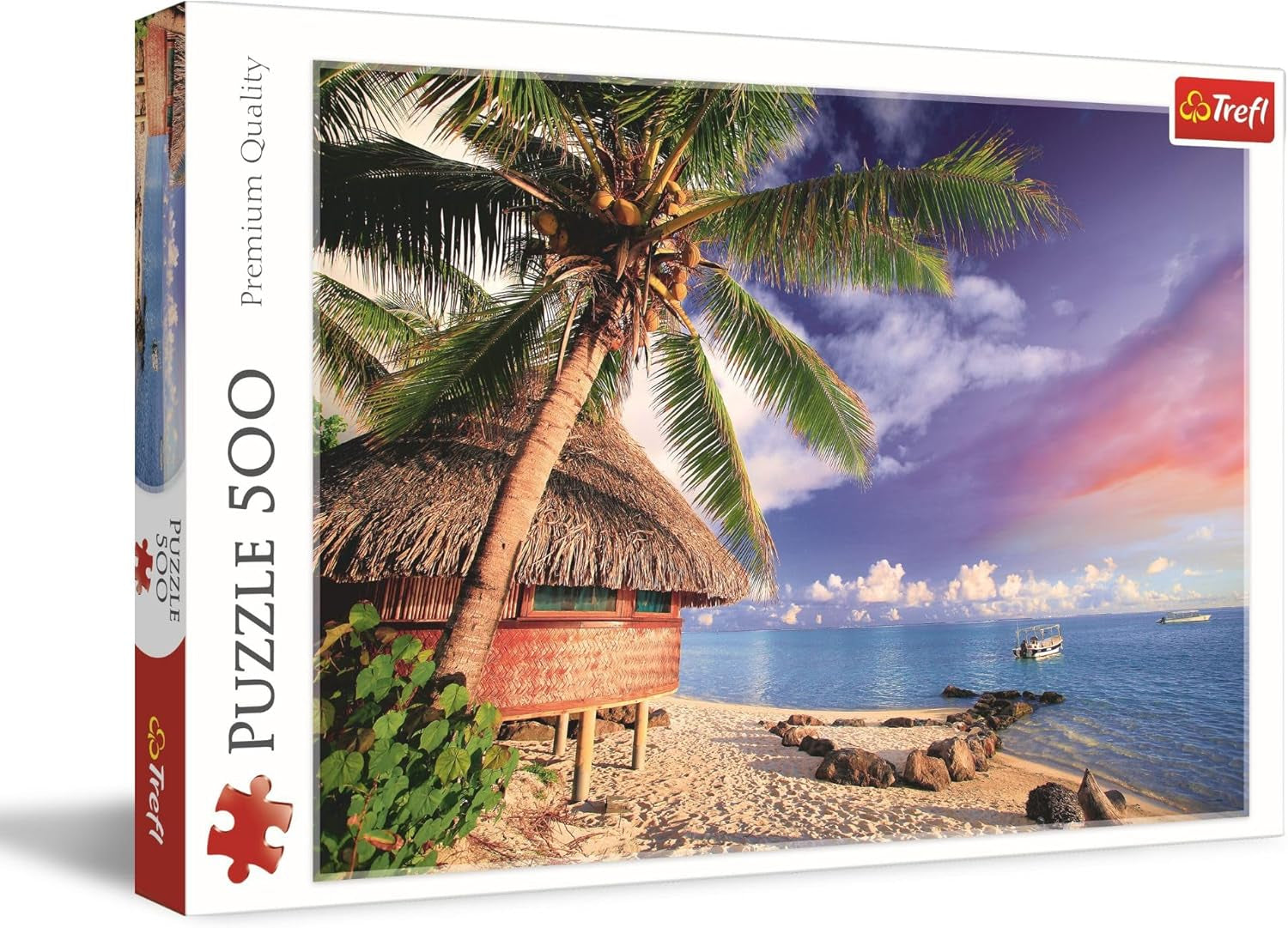 Trefl - Wyspa Bora-Bora - 500 elementów Puzzle - Zrób to sam wakacje Widok Puzzle Kreatywna rozrywka Zabawa Klasyczne puzzle dla dorosłych i dzieci Puzzle 10+ Naty Shop Domyślny tytuł