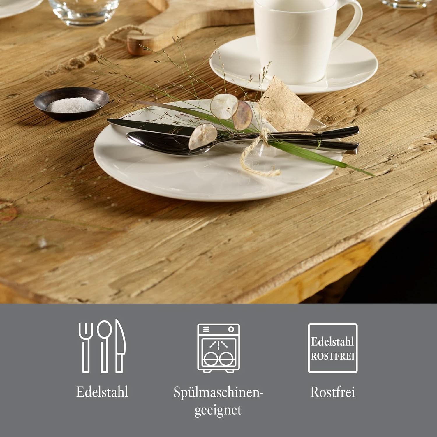 Vivo by Villeroy & Boch - Zestaw sztućców Voice Basic 30 sztuk dla 6 osób Naty Shop