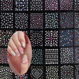 3D Nagelsticker 30 Blatt Nagelsticker Selbstklebend Blumen Blumenherzform Nageldesign Naklejka na paznokcie Nageldesign Zubehör Nagelaufkleber Für DIY Dekorationen, Maniküre, Handyhüllen