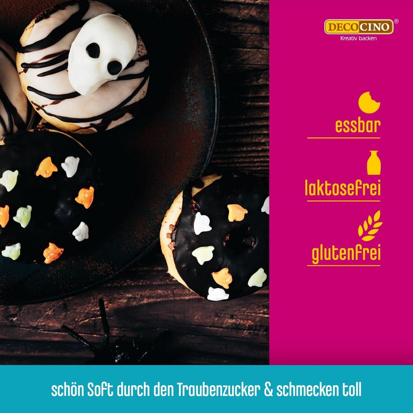 Decocino Halloween Sprinkles, wielokolorowe, 120 gramów Posypka Naty Shop