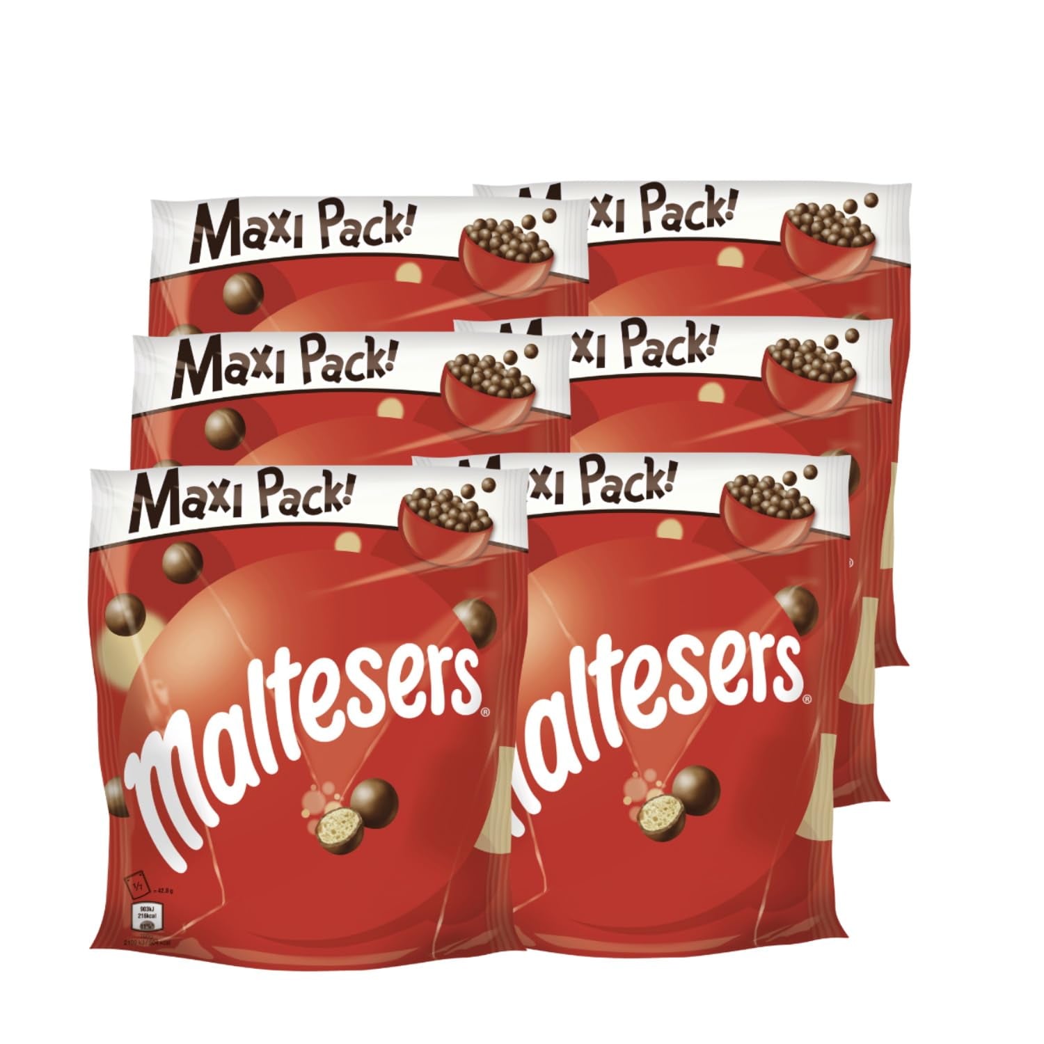 Maltesers, czekoladowe kulki z chrupiącym i lekkim środkiem, przewiewna, czekoladowa przekąska, 1 opakowanie (1 x 300g)